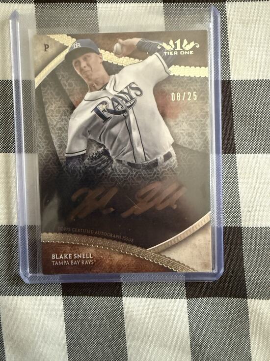 Topps Other - Blake Snell 2017 TOPPS Tier One Autographed/25 Baseball Card